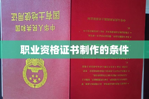 平远职业资格证书制作的条件