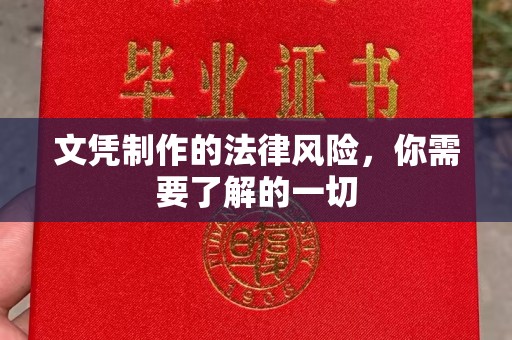 平远文凭制作的法律风险，你需要了解的一切