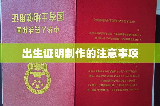 平远出生证明制作的注意事项