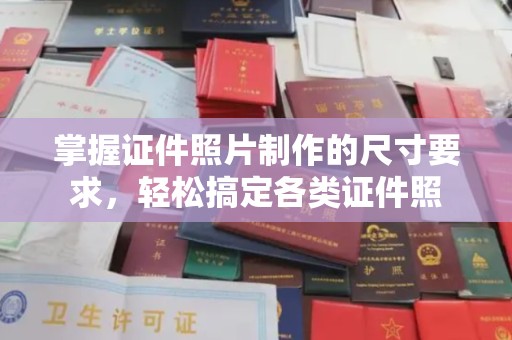 平远掌握证件照片制作的尺寸要求，轻松搞定各类证件照